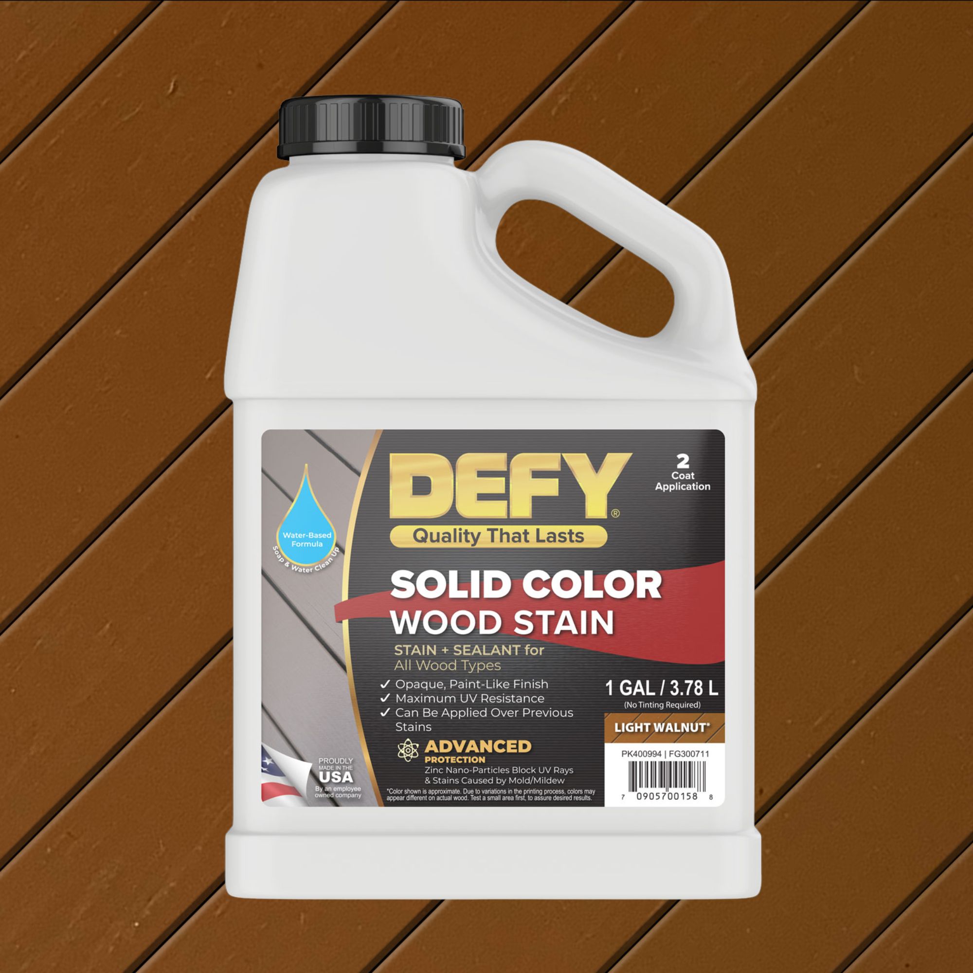 Defy Extreme Wood Stain Light Walnut 1-gallon